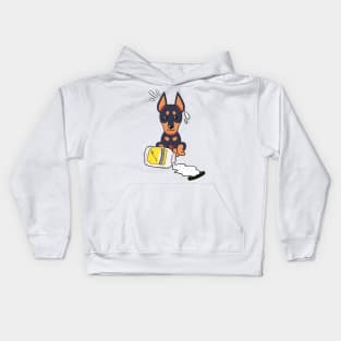 Cute Alsatian spilled mayonnaise Kids Hoodie